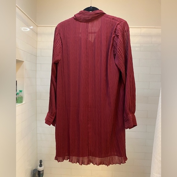 LAST CALL Wine-Colored English Factory Dress - Picture 3 of 6